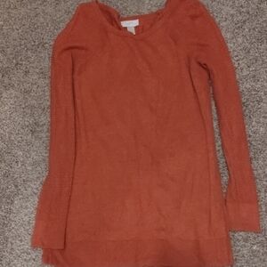 LOFT Rust Orange Crewneck Sweater